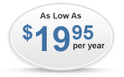 Starting at $4.95 per month